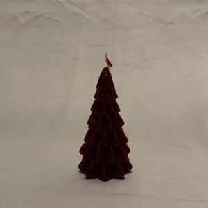 Kerstboom kaars klein | Bordeaux rood